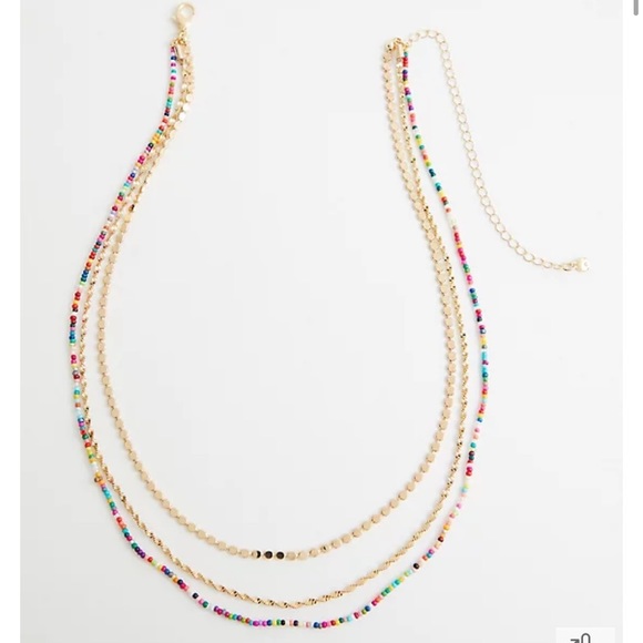 Torrid Multicolored Beaded Layered Necklace - Picture 1 of 5